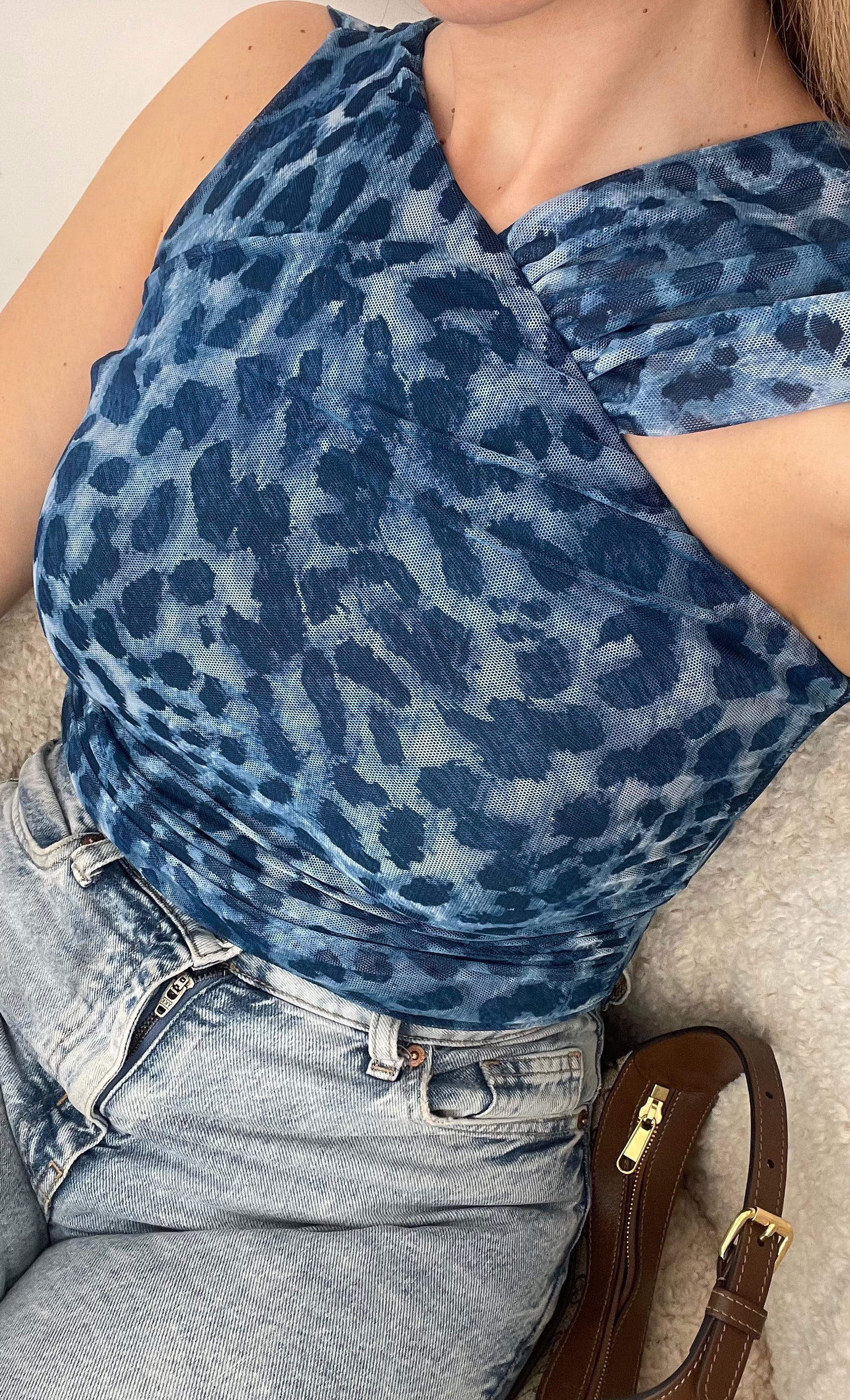 Body en léopard bleu