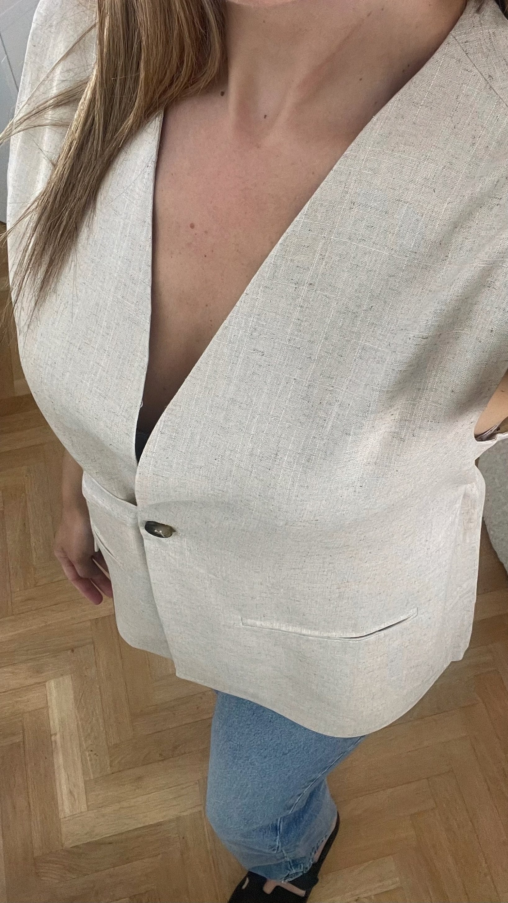 Veste sans manches en lin