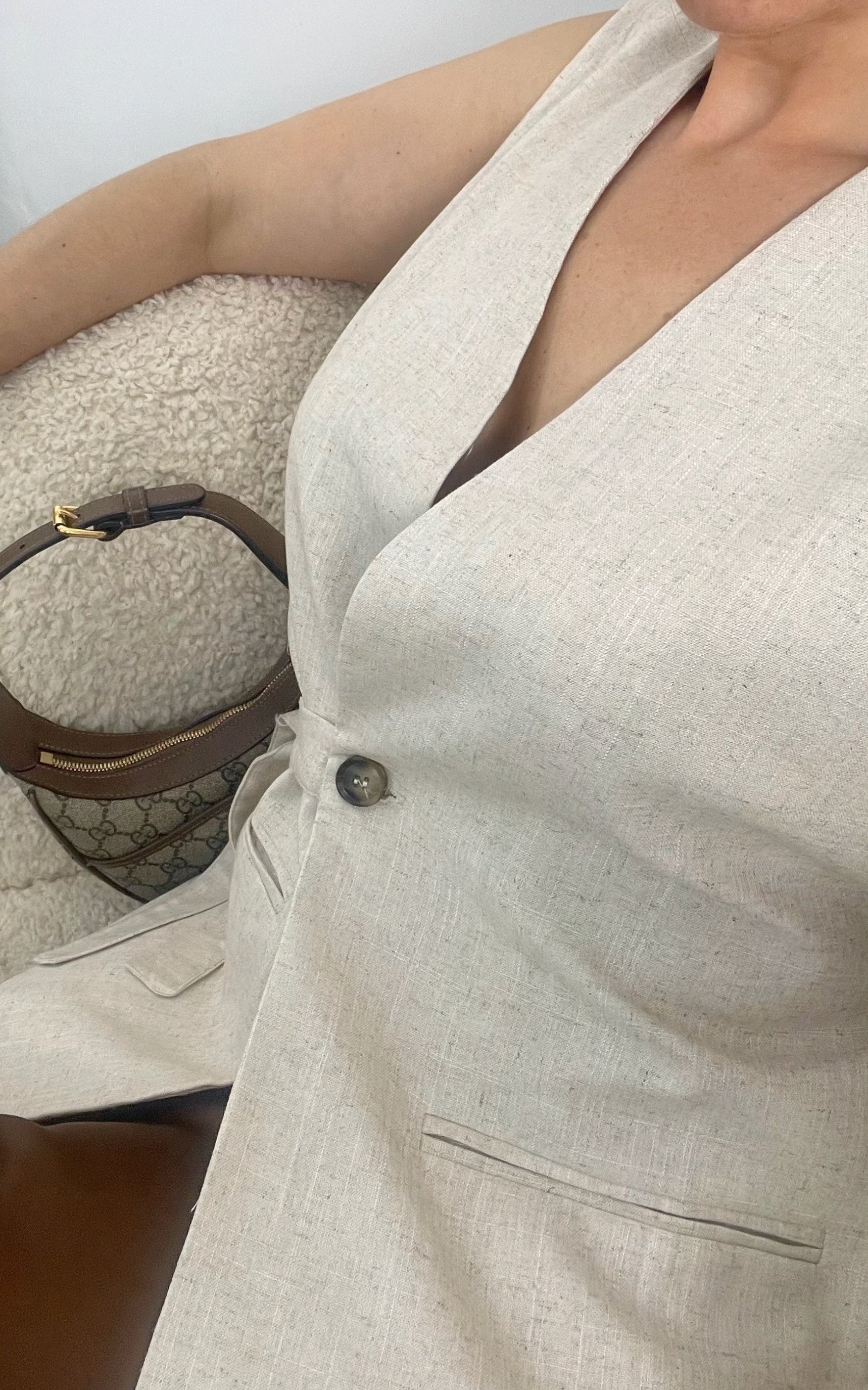 Veste sans manches en lin