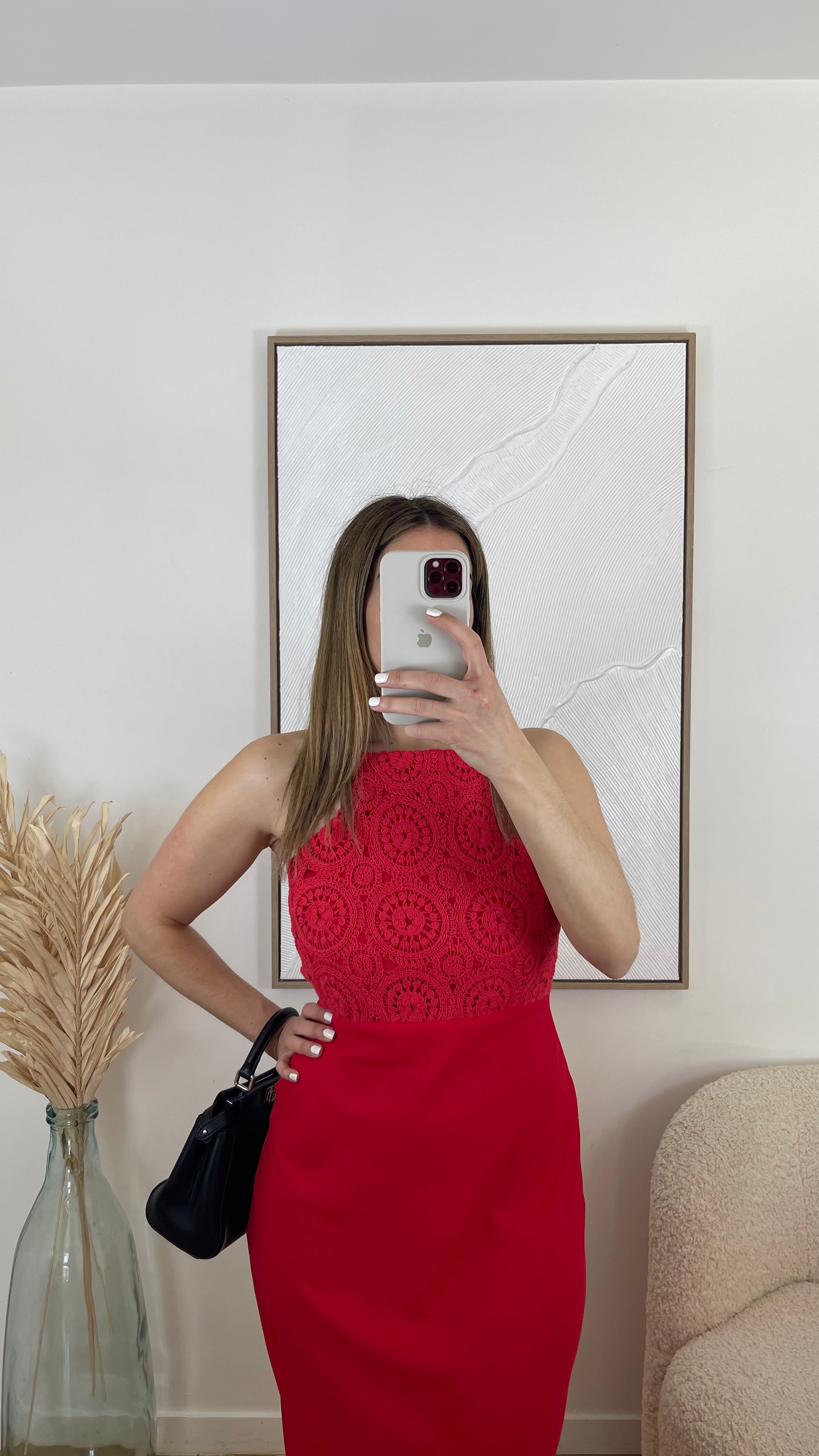 Robe en lin et crochet