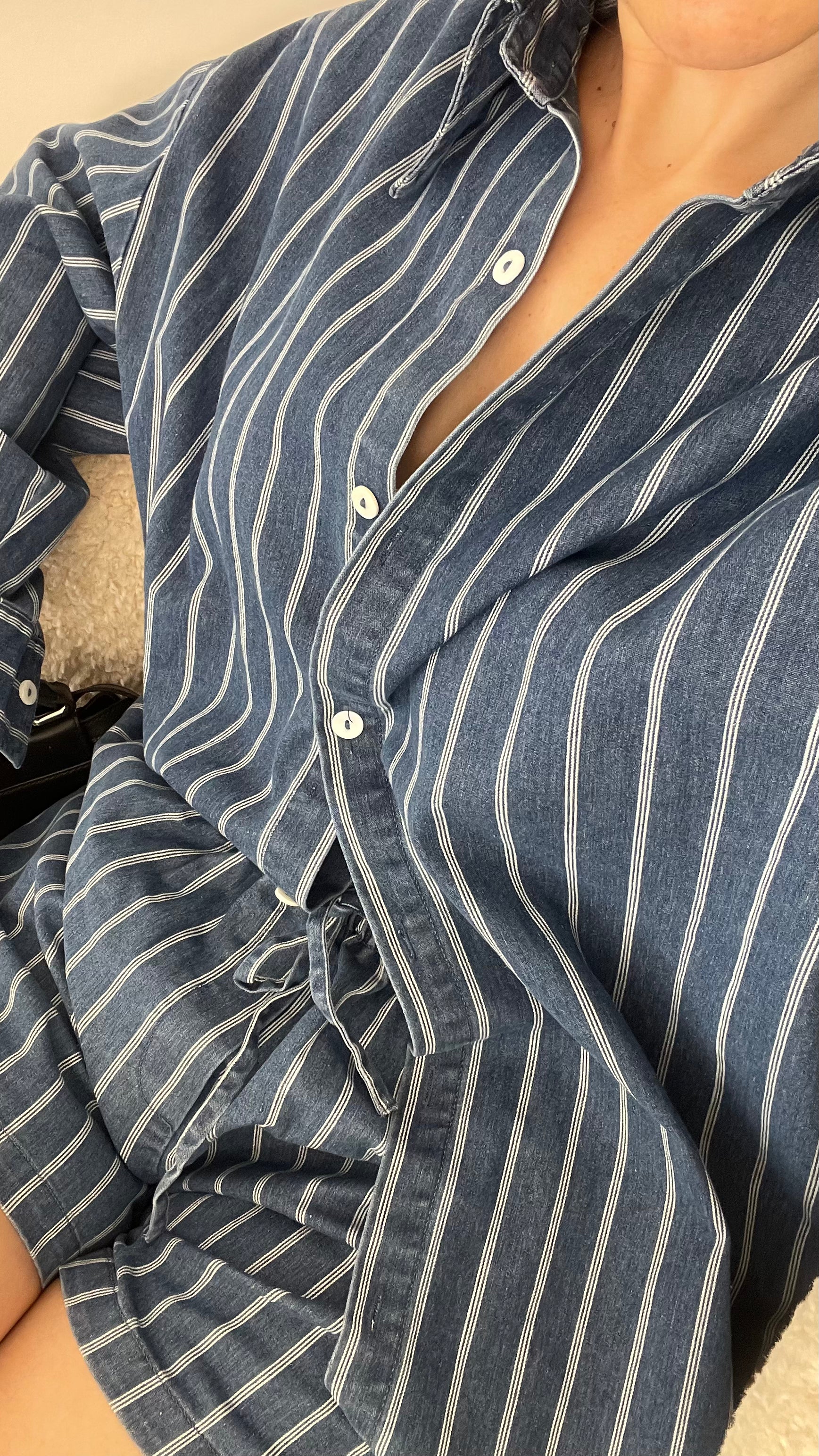 Short en jean à rayures-qualité PREMIUM