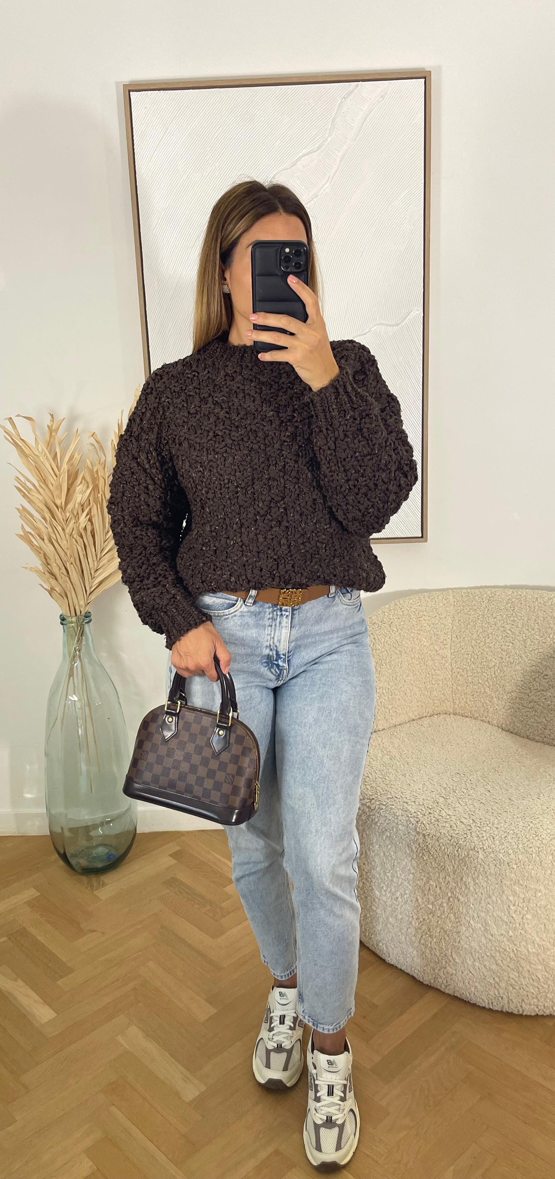 PULL GROSSE MAILLE CHOCOLAT - PREMIUM