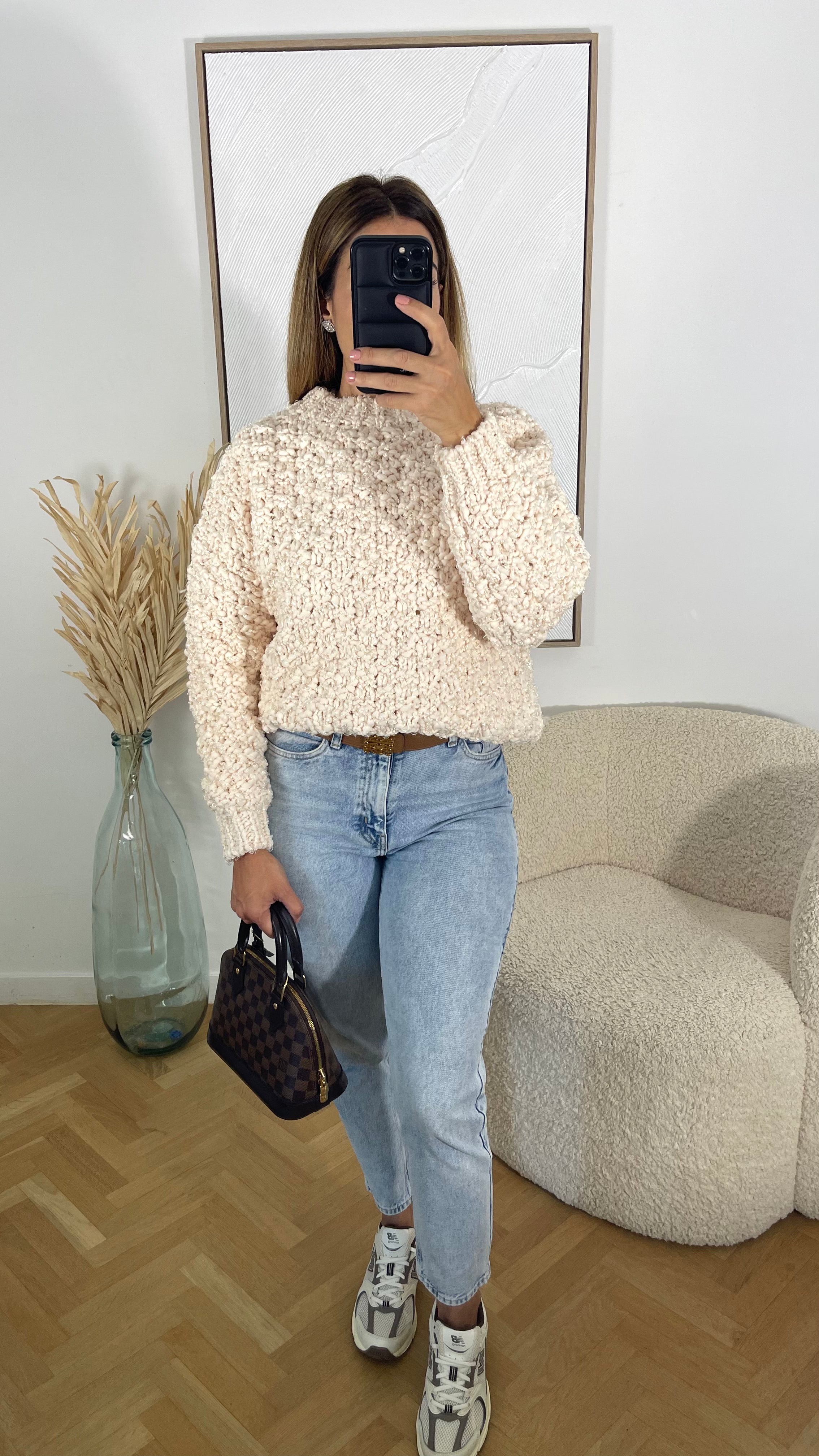 PULL GROSSE MAILLE ECRU - PREMIUM