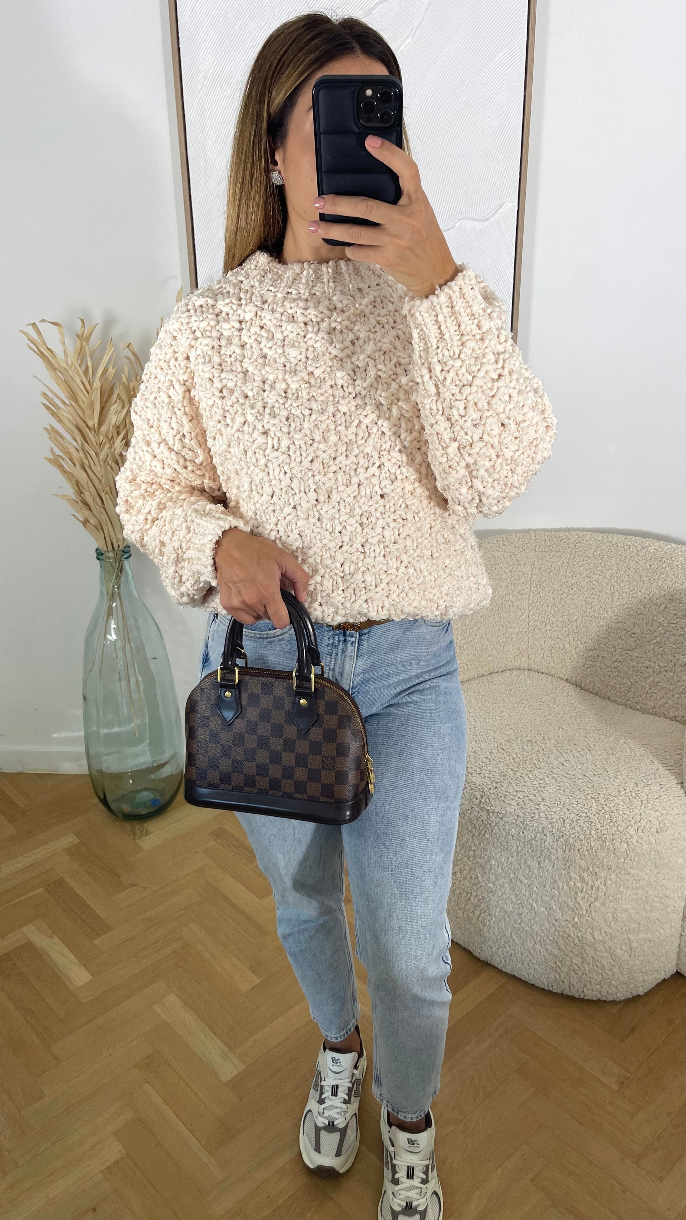 PULL GROSSE MAILLE ECRU - PREMIUM