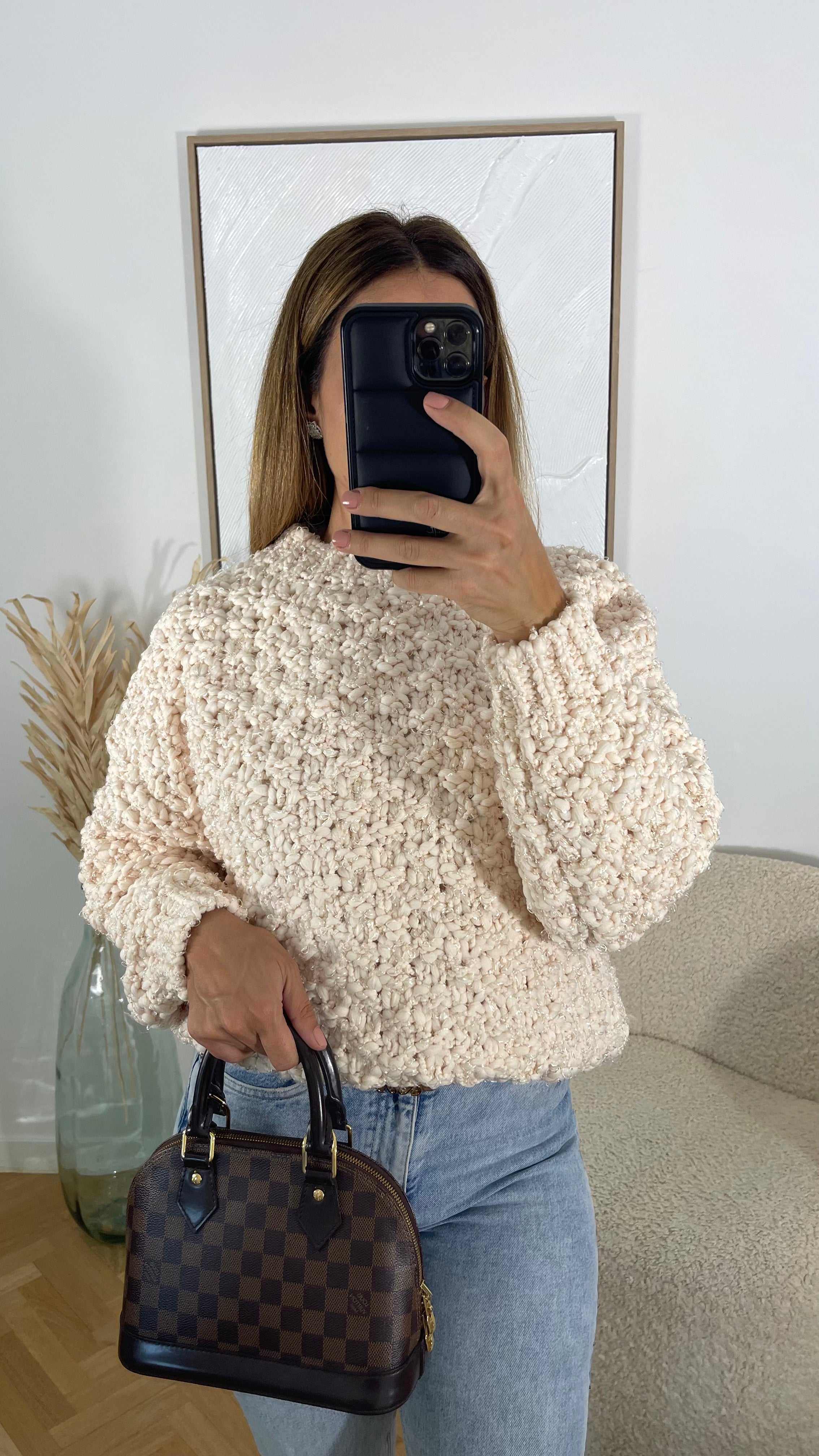 PULL GROSSE MAILLE ECRU - PREMIUM