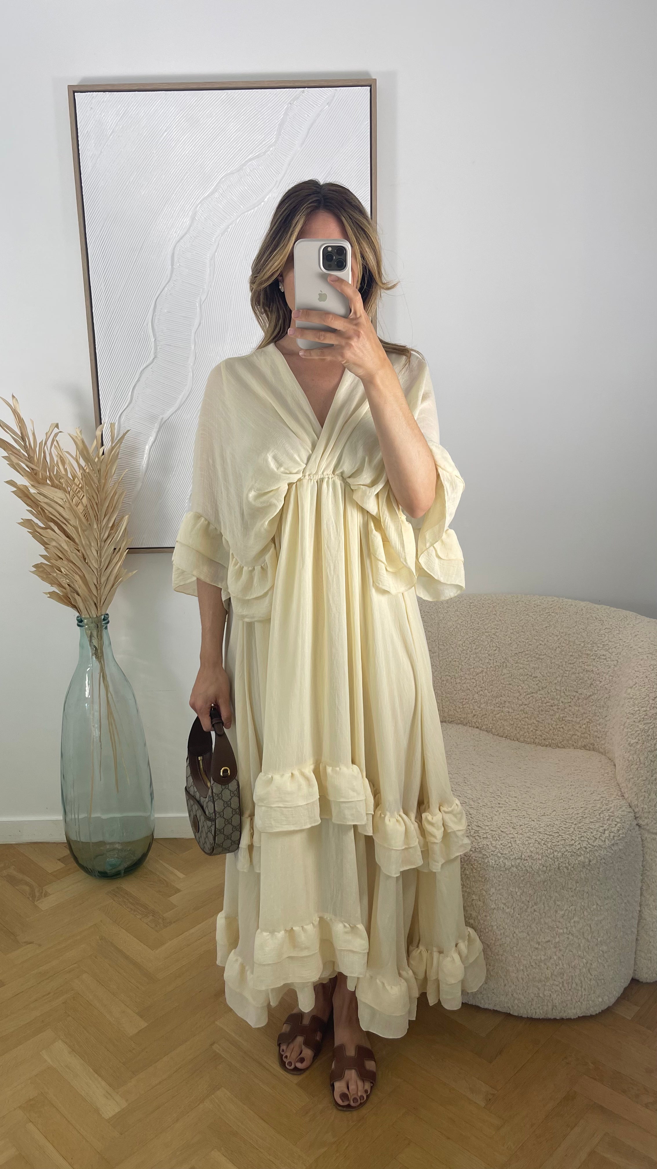 Robe à volants- Qualité Premium 100% coton