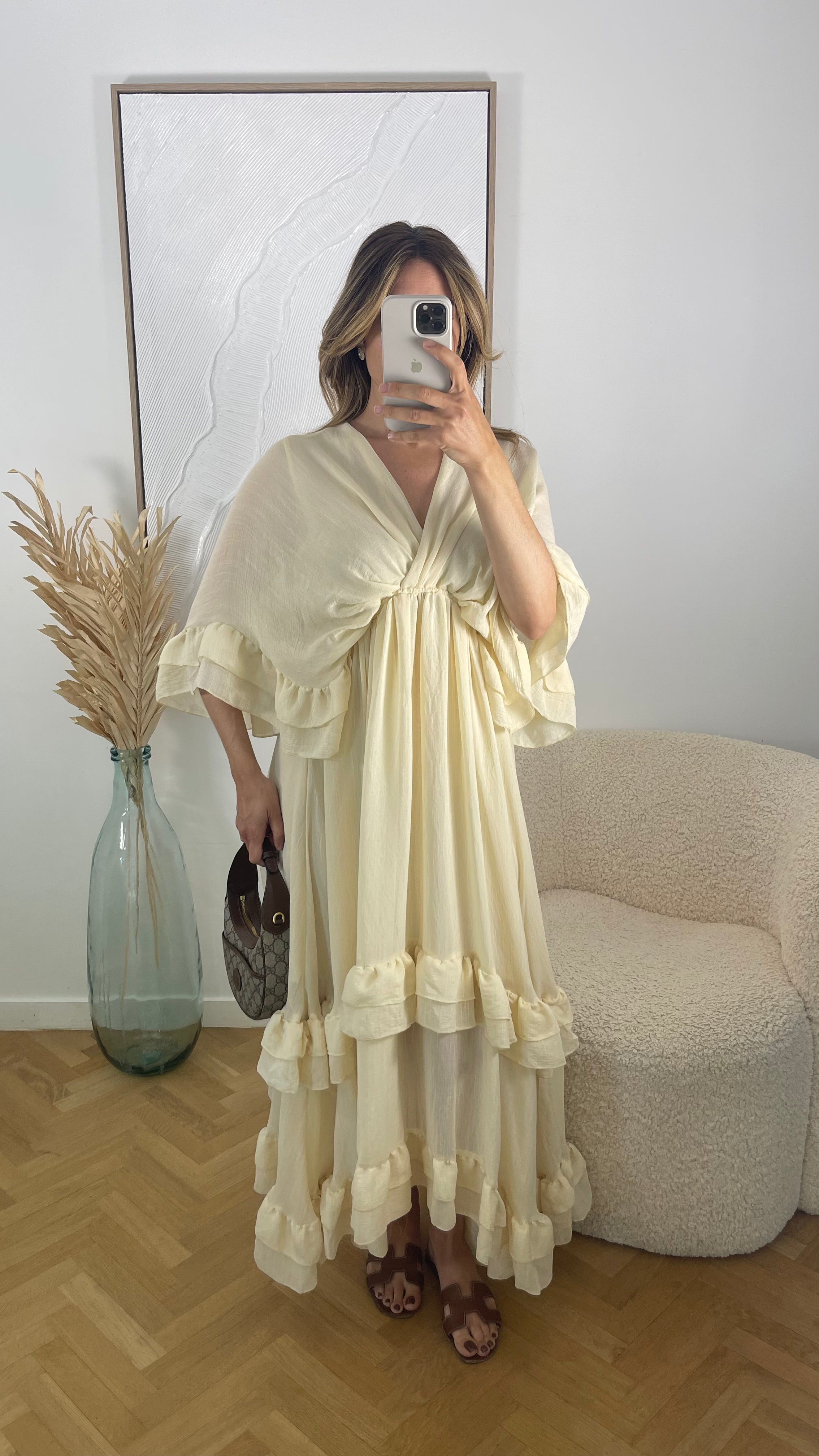 Robe à volants- Qualité Premium 100% coton